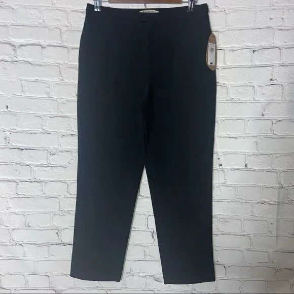 NWT Ports 1961 High Rise Cropped Wool Black Trousers Size 6 - Picture 2 of 9
